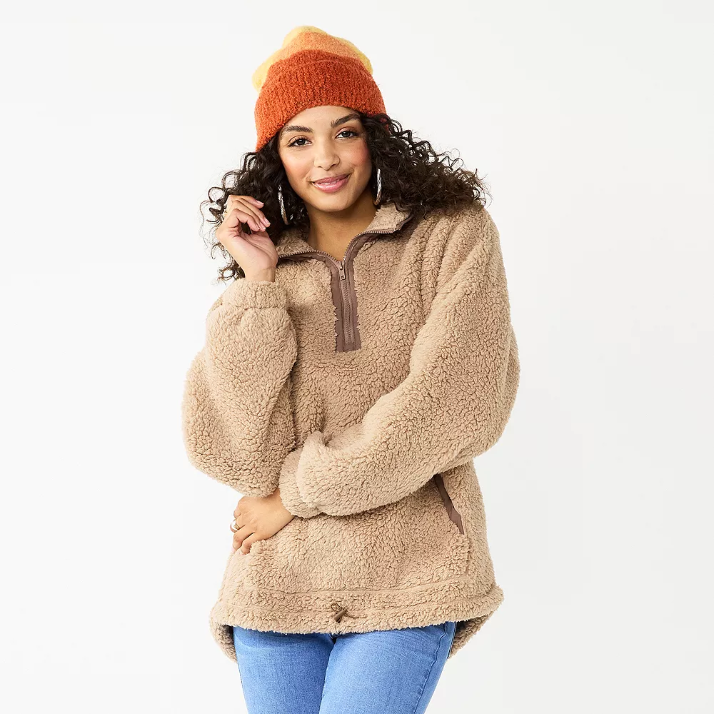 Juniors' SO® Quarter Zip Sherpa Jacket 8 Juniors' SO® Quarter Zip Sherpa Jacket - Image 6