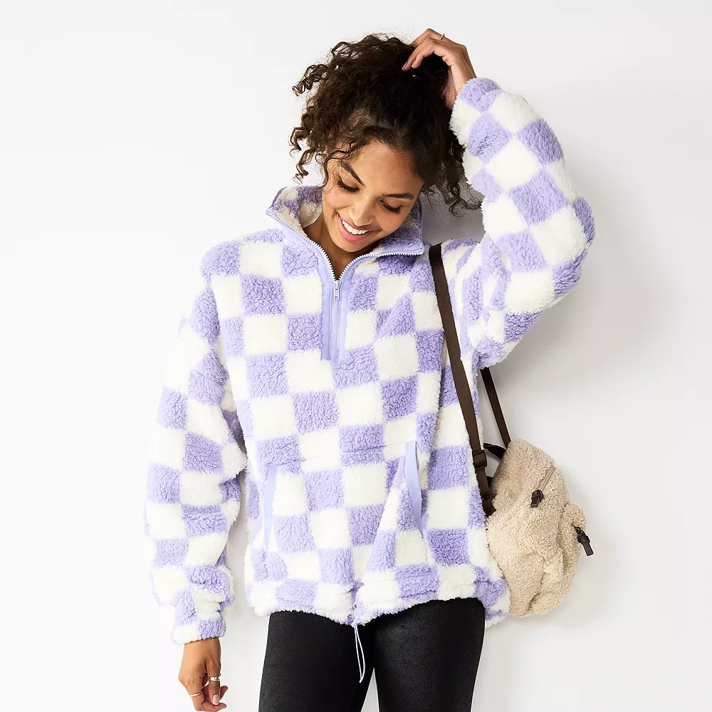 Juniors' SO® Quarter Zip Sherpa Jacket 9 Juniors' SO® Quarter Zip Sherpa Jacket - Image 7