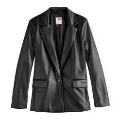 Juniors' SO® Oversized Faux Leather Blazer 7 Juniors' SO® Oversized Faux Leather Blazer -Cheap SO Store 5693990 ALT5