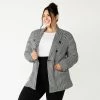 Juniors' Plus Size SO® Double Breasted Twill Blazer 1 Juniors' Plus Size SO® Double Breasted Twill Blazer -Cheap SO Store 5693993 Black White