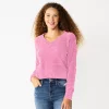 Juniors' SO® V-Neck Chenille Pullover Sweater 1 Juniors' SO® V-Neck Chenille Pullover Sweater -Cheap SO Store 5696161 Strawberry Cake