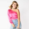 Juniors' SO® One-Shoulder Cropped Top 2 Juniors' SO® One-Shoulder Cropped Top -Cheap SO Store 5696250 Pink