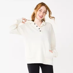 Juniors' SO® 1/4 Snap Hoodie 16 Juniors' SO® 1/4 Snap Hoodie -Cheap SO Store 5698035 Coconut White