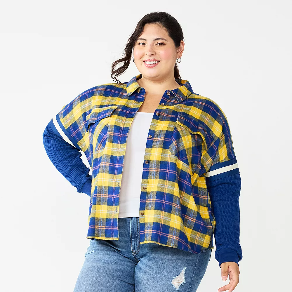 Juniors' Plus Size SO® Fashion Flannel Shirt 7 Juniors' Plus Size SO® Fashion Flannel Shirt - Image 5