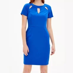 Women's Focus By Shani Keyhole Cutout Crepe Dress