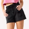 Juniors' SO® Super High-Rise Boyfriend Midi Shorts 1 Juniors' SO® Super High-Rise Boyfriend Midi Shorts -Cheap SO Store 5744783 Black