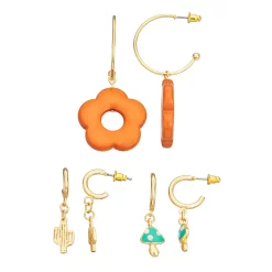 SO® Mushroom Flower Earrings Set of 3