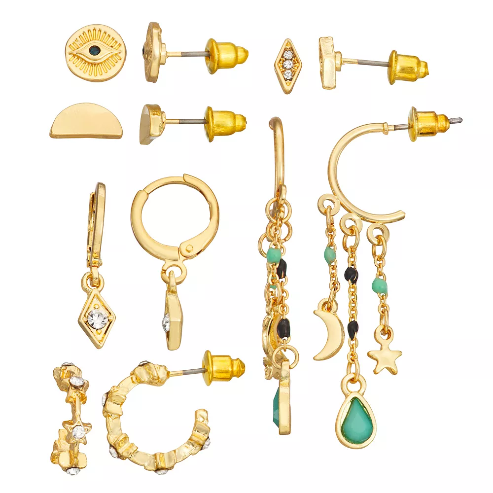 SO® Celestial Evil Eye Earrings Set of 6 3 SO® Celestial Evil Eye Earrings Set of 6