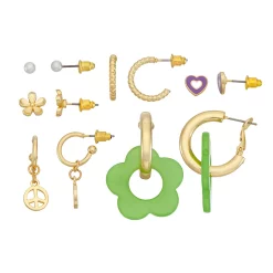 SO® Hoop Stud Earrings Set of 6