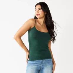 Juniors' SO® Double Scoop Tank 27 Juniors' SO® Double Scoop Tank -Cheap SO Store 5780295 Cleveland Green