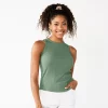 Juniors' SO® Ribbed High-Neck Tank 1 Juniors' SO® Ribbed High-Neck Tank -Cheap SO Store 5799507 Manolo Olive
