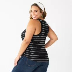 Juniors' Plus Size SO® Ribbed High-Neck Tank -Cheap SO Store 5808226 ALT