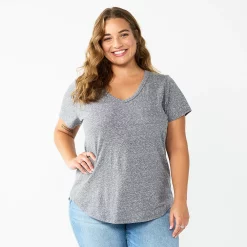 Juniors' Plus Size SO® Short Sleeve V-Neck Core Tee 23 Juniors' Plus Size SO® Short Sleeve V-Neck Core Tee -Cheap SO Store 5812443 Forged Iron
