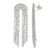 SO® Silver Tone Rhinestone Tassel Earrings