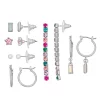 SO® Silver Tone Rhinestone Earring Set 1 SO® Silver Tone Rhinestone Earring Set -Cheap SO Store 5830572