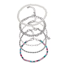 SO® Silver Tone Bracelet Set