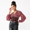 Juniors' SO® Mixed-Print Corset Blouse 2 Juniors' SO® Mixed-Print Corset Blouse -Cheap SO Store 5849091