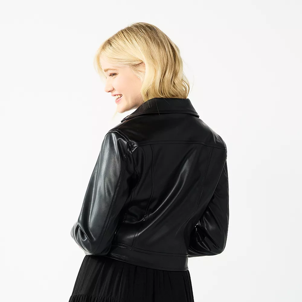 Juniors' SO® Faux-Leather Moto Jacket 4 Juniors' SO® Faux-Leather Moto Jacket - Image 2