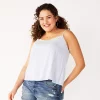 Juniors' Plus Size SO® Lace Trim Layering Tank Top -Cheap SO Store 5858855 Blue White Stripe