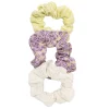 SO® Purple And Green Printed Scrunchie Set -Cheap SO Store 5897186