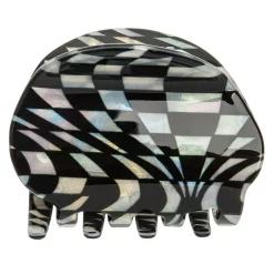 SO® Black Checker Acetate Claw Clip