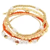 SO® Gold Tone Simulated Pearl And Charm Mixed Bracelet Set -Cheap SO Store 5897479
