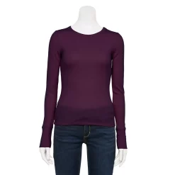 Juniors' SO® Slim Fit Long Sleeve Top 20 Juniors' SO® Slim Fit Long Sleeve Top -Cheap SO Store 5900267 Magma