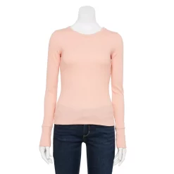 Juniors' SO® Slim Fit Long Sleeve Top 18 Juniors' SO® Slim Fit Long Sleeve Top -Cheap SO Store 5900267 Moscato Pink