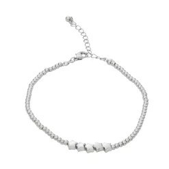 SO® Silver Tone Enamel Anklet Set -Cheap SO Store 5900281 ALT2