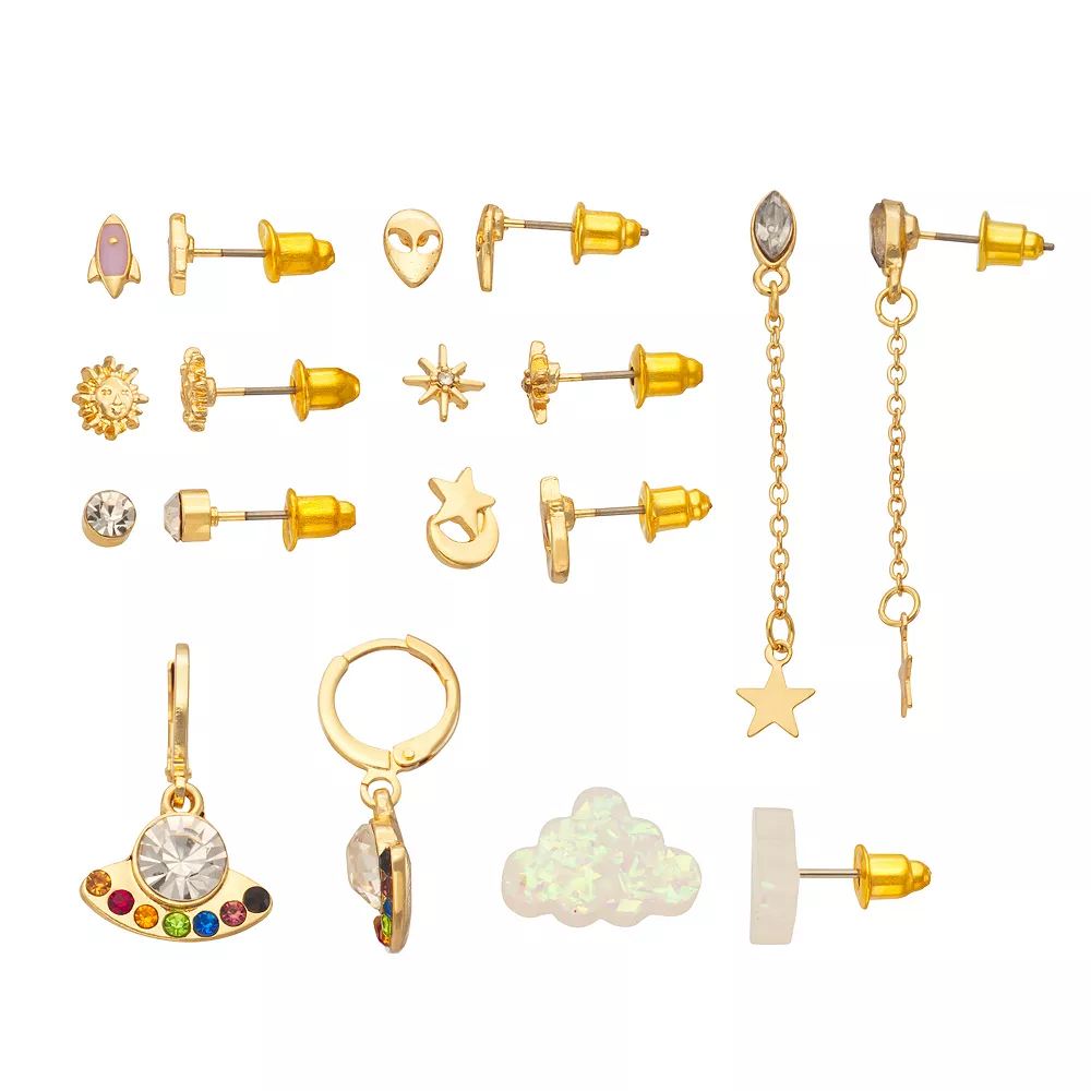 SO® Gold Tone Alien Cloud Charm Set 3 SO® Gold Tone Alien Cloud Charm Set