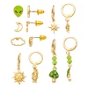 SO® Gold Tone Celestial Alien Earring Set 1 SO® Gold Tone Celestial Alien Earring Set -Cheap SO Store 5900293