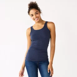 Juniors' SO® Double Scoop Tank 21 Juniors' SO® Double Scoop Tank -Cheap SO Store 5905142 Blue Beauty