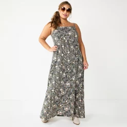 Juniors' Plus Size SO® Tiered Maxi Dress