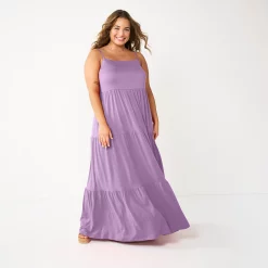 Juniors' Plus Size SO® Tiered Maxi Dress 16 Juniors' Plus Size SO® Tiered Maxi Dress -Cheap SO Store 5945485 Elsa Lilac
